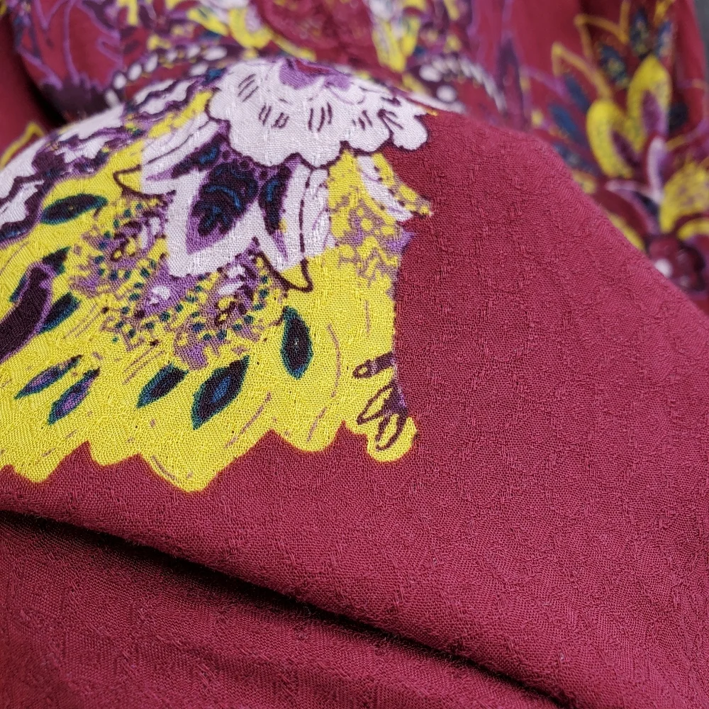 NWT Free People Maroon Lace Slip Dress - Picture 7 of 9